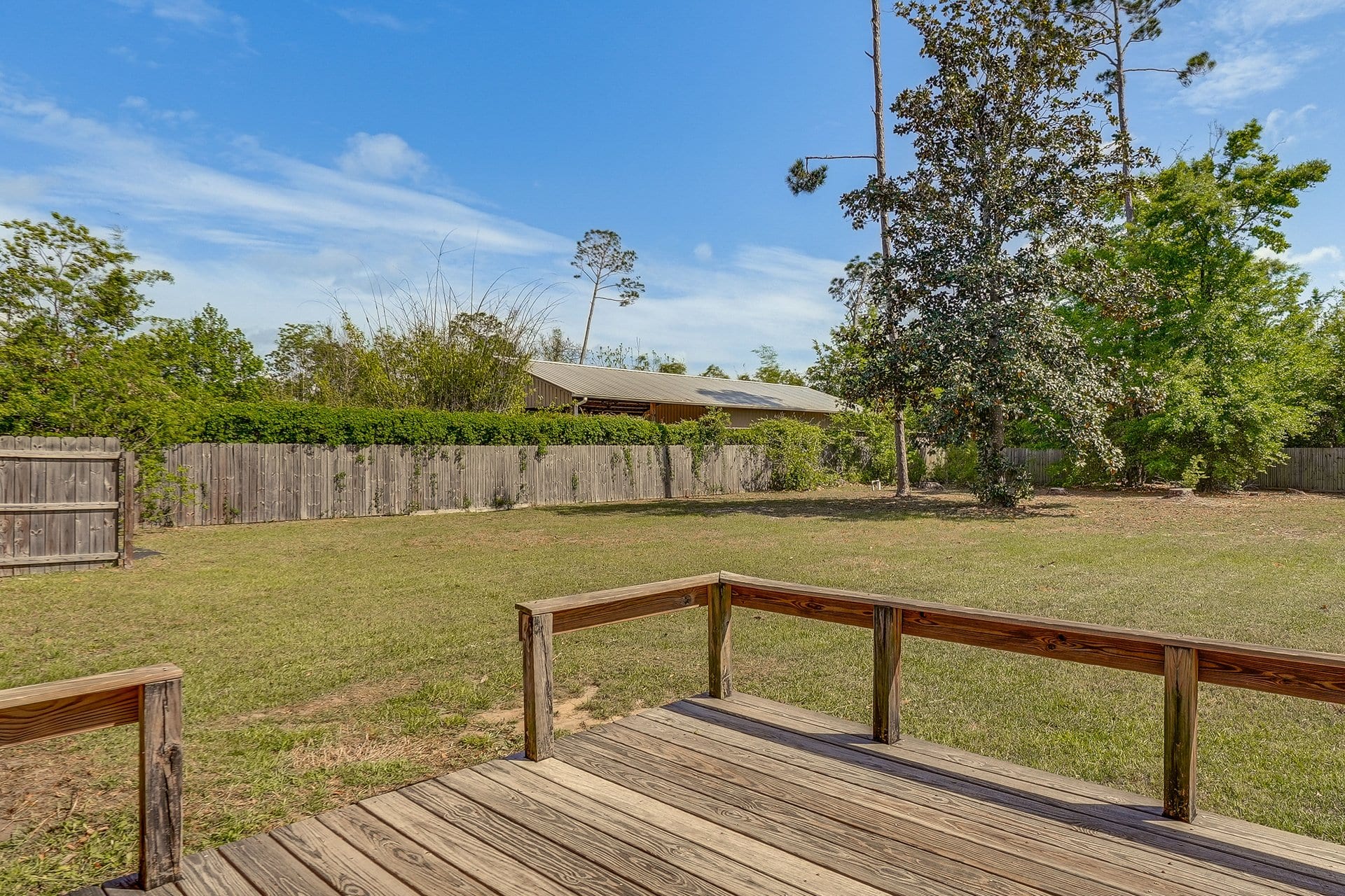 Large fully fenced backyard